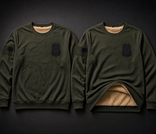 BRS heavyweight Sherpa crew neck sweatshirt.