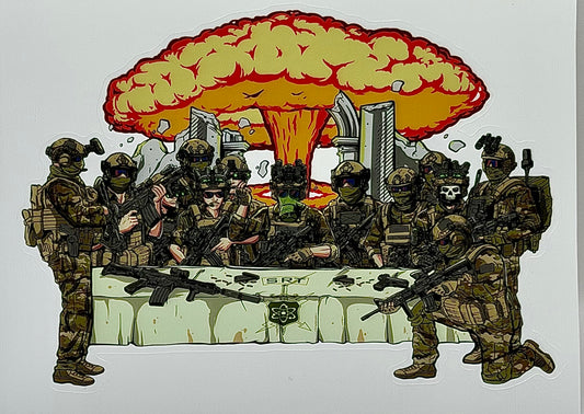 SRT LAST SUPPER DIE CUT STICKER